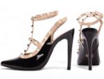 scarpin feminino preto vista lateral salto 12cm | VitriNerm