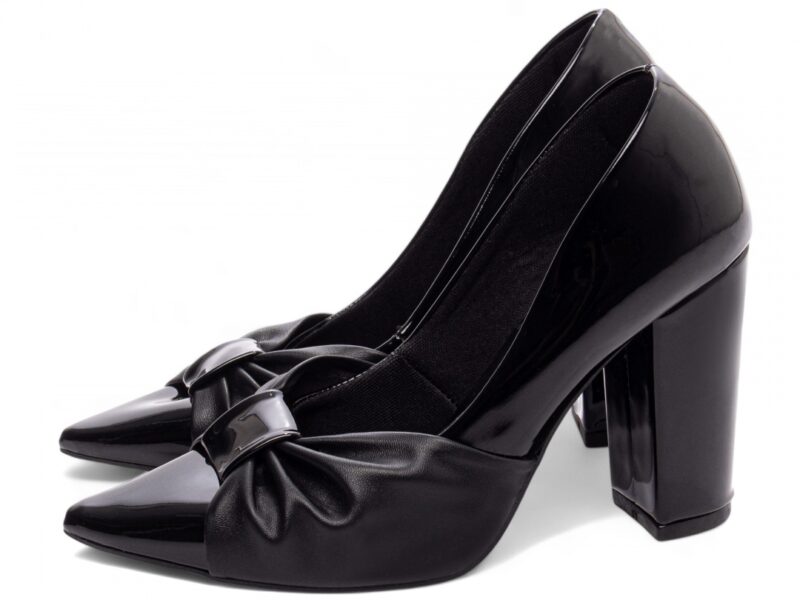 detalhe salto 9cm preto scarpin feminino | VitriNerm