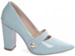 scarpin azul salto 9cm verniz | VitriNerm