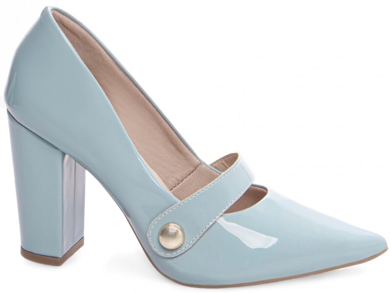 scarpin azul salto 9cm verniz | VitriNerm