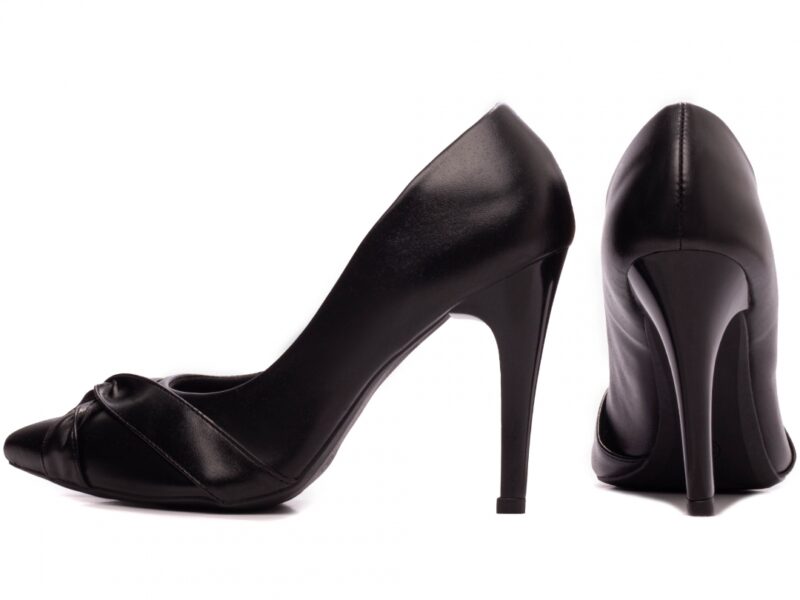 scarpin feminino preto vista lateral salto 10cm | VitriNerm