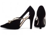 scarpin feminino preto vista lateral salto 9cm | VitriNerm