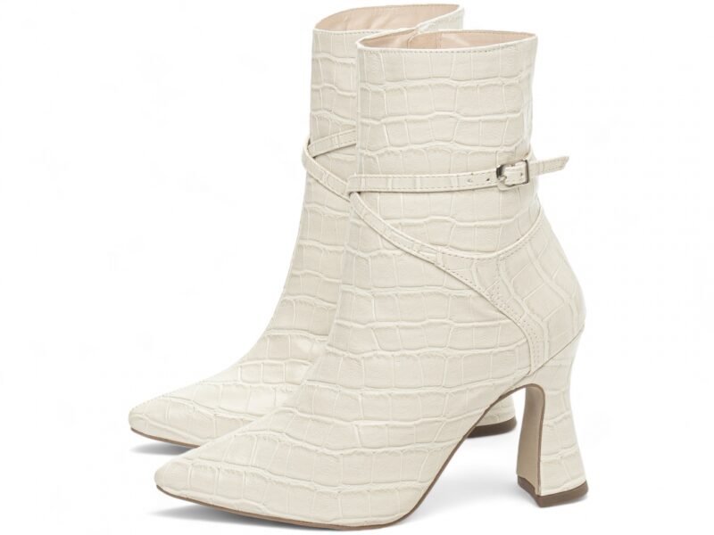 bota feminina off white vista lateral salto 9cm | VitriNerm