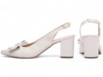 scarpin feminino off white vista lateral salto 6,5cm | VitriNerm
