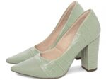 detalhe salto 9cm verde scarpin feminino | VitriNerm