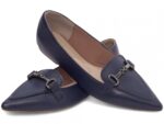 mocassim azul bico fino napa | VitriNerm