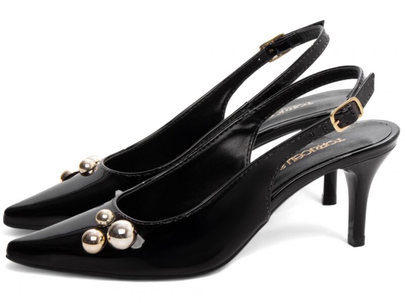 detalhe salto 6cm preto scarpin feminino | VitriNerm