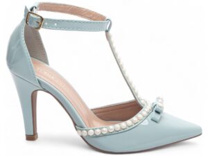 scarpin azul salto 9cm verniz | VitriNerm