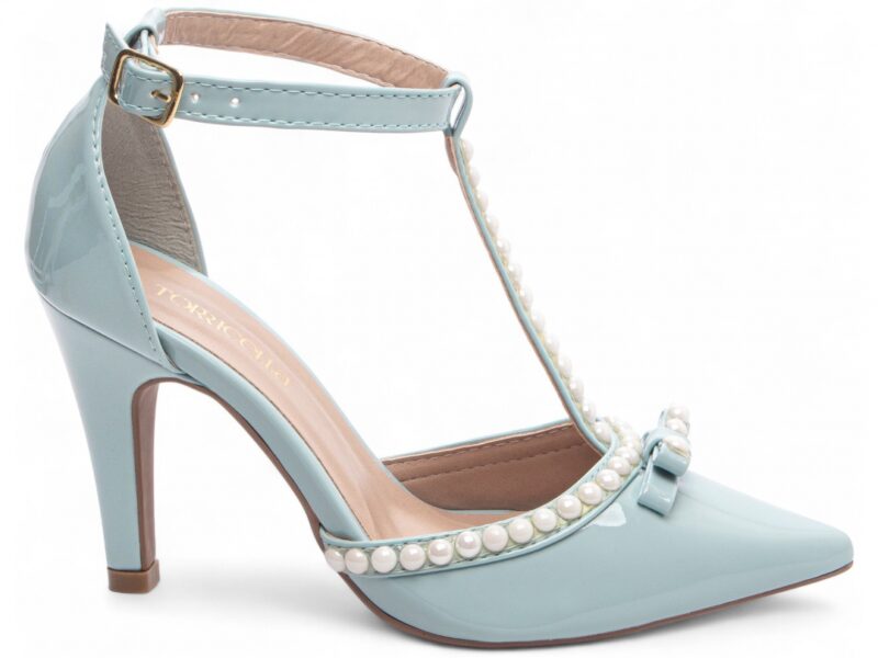 scarpin azul salto 9cm verniz | VitriNerm