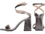 sandália feminina prata vista lateral salto 9cm | VitriNerm