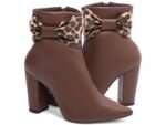 detalhe salto 9cm marrom bota feminina | VitriNerm