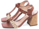 detalhe salto 7cm caramelo sandália feminina | VitriNerm