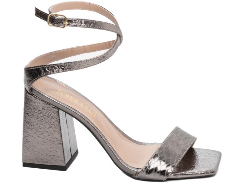 sandália prata salto 9cm napa | VitriNerm