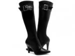 detalhe salto 9cm preta bota feminina | VitriNerm