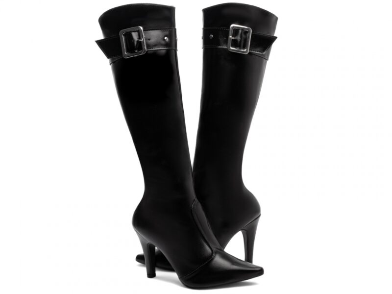 detalhe salto 9cm preta bota feminina | VitriNerm