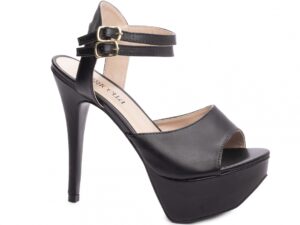 sandália preta salto 13cm napa | VitriNerm