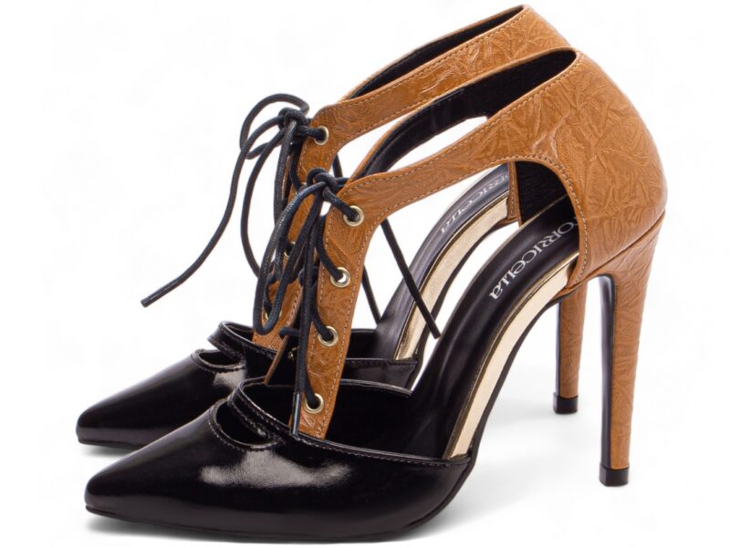 detalhe salto 12cm preto scarpin feminino | VitriNerm