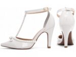 scarpin feminino off white vista lateral salto 9cm | VitriNerm