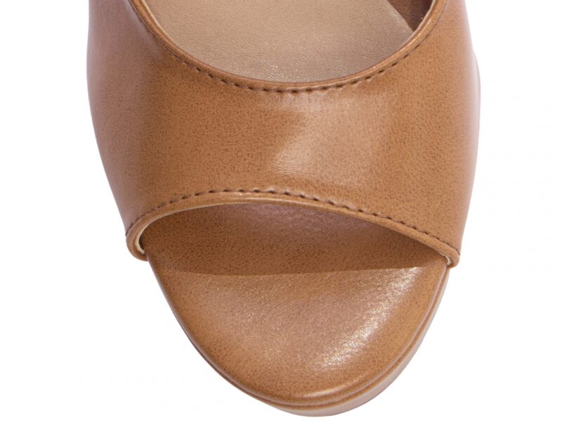 detalhe bico sandália feminina caramelo feminino | VitriNerm