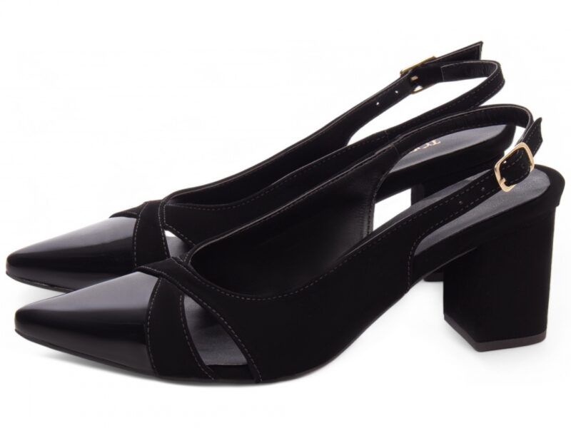 detalhe salto 6cm preto scarpin feminino | VitriNerm