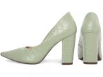 scarpin feminino verde vista lateral salto 9cm | VitriNerm