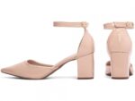scarpin feminino dourada vista lateral salto 6,5cm | VitriNerm