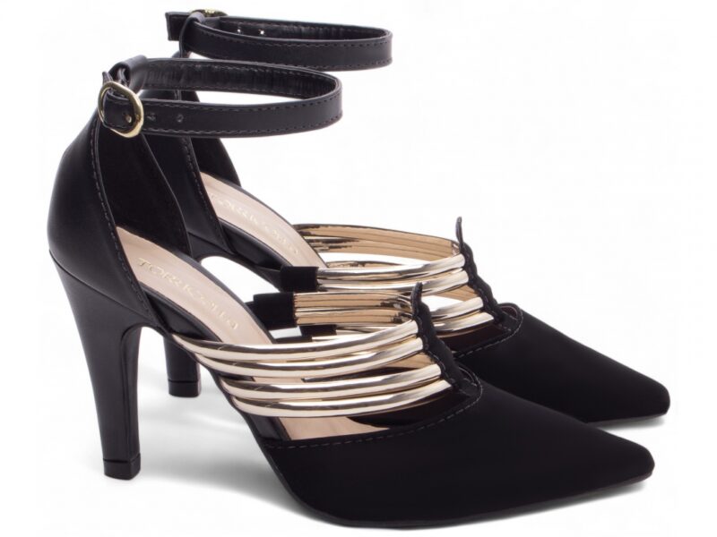 scarpin feminino preto solado antiderrapante | VitriNerm
