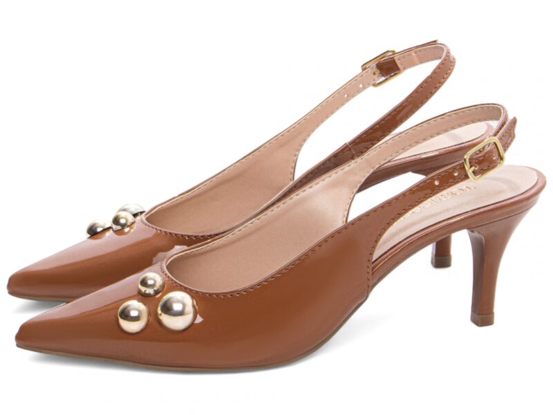 detalhe salto 6cm caramelo scarpin feminino | VitriNerm