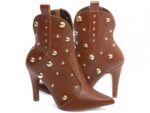 detalhe salto 9cm caramelo bota feminina | VitriNerm