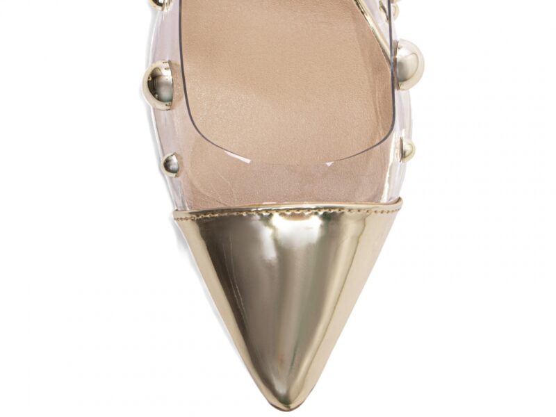 detalhe bico scarpin feminino dourado feminino | VitriNerm