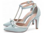 detalhe salto 9cm azul scarpin feminino | VitriNerm