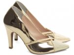 scarpin feminino dourado solado antiderrapante | VitriNerm