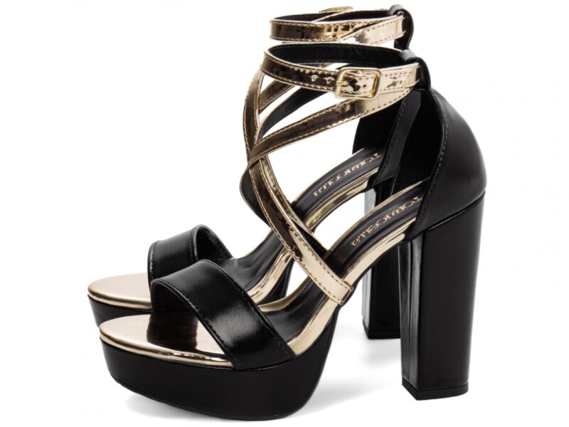 detalhe sandália feminina preta feminino | VitriNerm