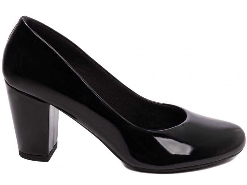 scarpin preto salto 7,5cm verniz | VitriNerm