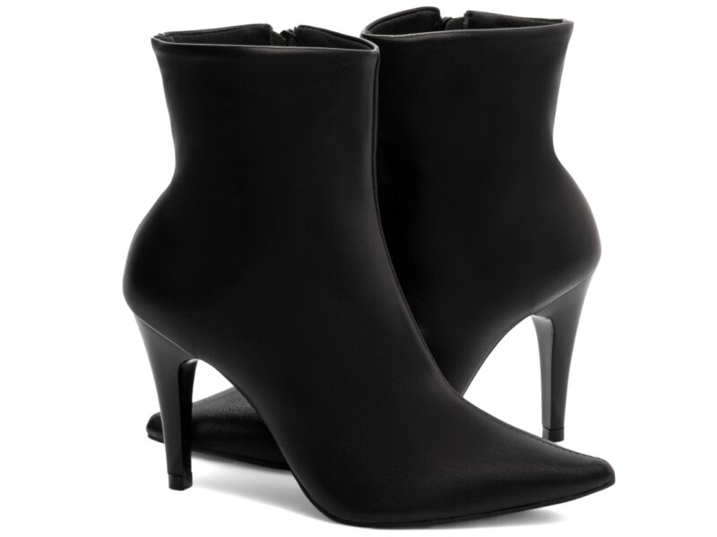 detalhe salto 9cm preta bota feminina | VitriNerm