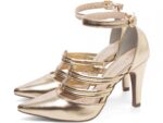 detalhe salto 9cm dourado scarpin feminino | VitriNerm