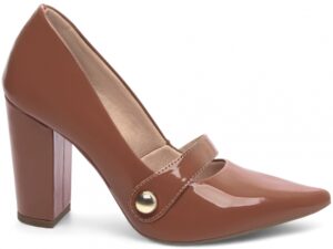 scarpin caramelo salto 9cm verniz | VitriNerm