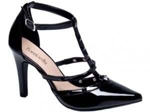 scarpin preto salto 9cm verniz | VitriNerm