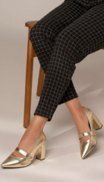 scarpin feminino dourado feminino elegante comprar | VitriNerm