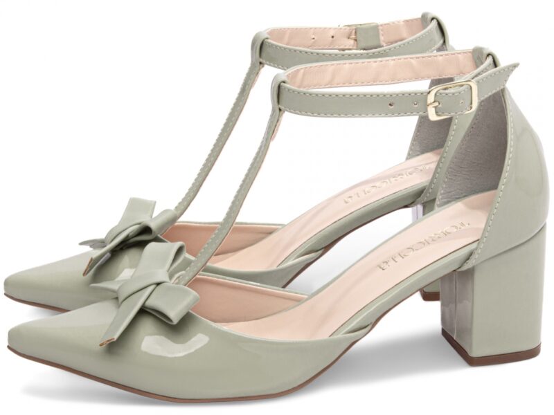 detalhe salto 6,5cm verde scarpin feminino | VitriNerm
