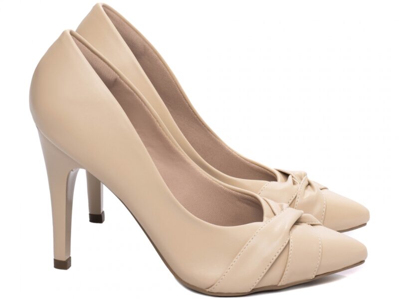 scarpin feminino bege solado antiderrapante | VitriNerm
