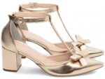 scarpin feminino dourado solado antiderrapante | VitriNerm