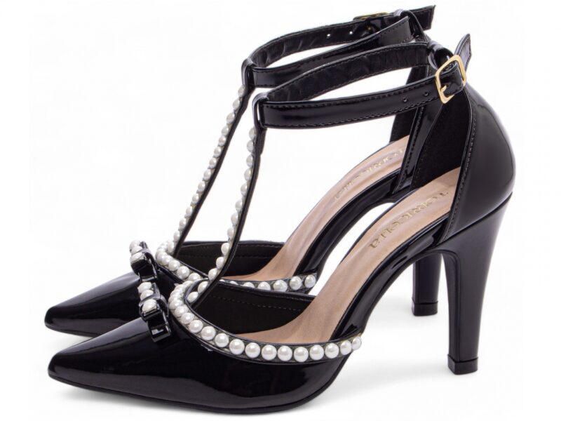 detalhe salto 9cm preto scarpin feminino | VitriNerm