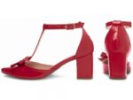 scarpin feminino vermelho vista lateral salto 6,5cm | VitriNerm
