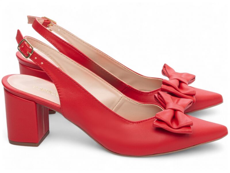 scarpin feminino vermelho solado antiderrapante | VitriNerm