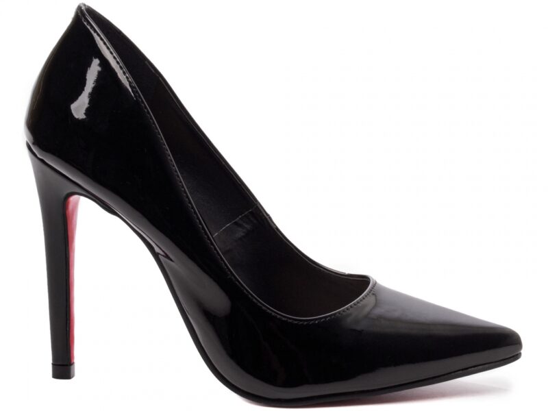 scarpin preto salto 12cm verniz | VitriNerm