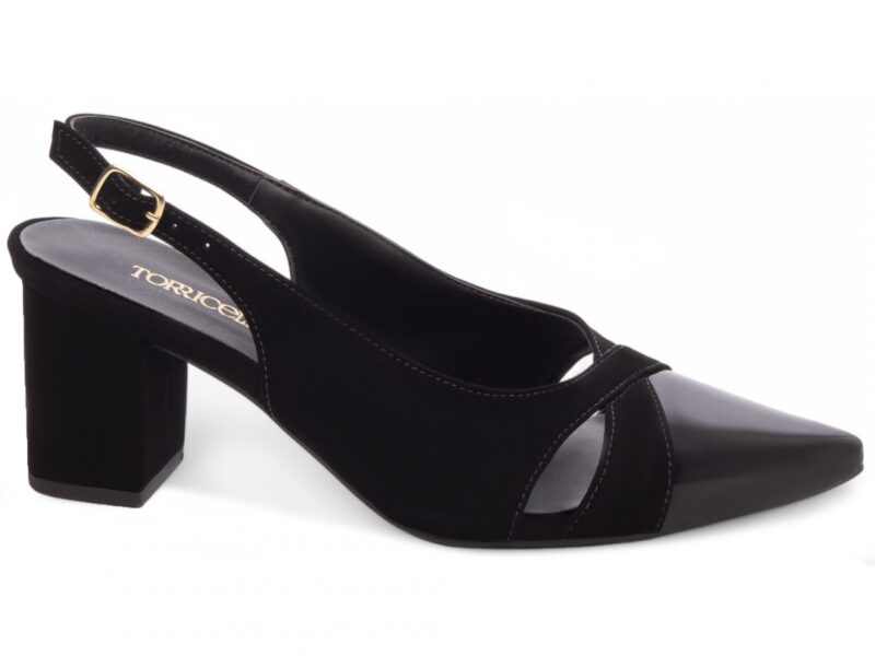 scarpin preto salto 6cm verniz | VitriNerm