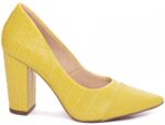 scarpin amarelo salto 9cm napa | VitriNerm