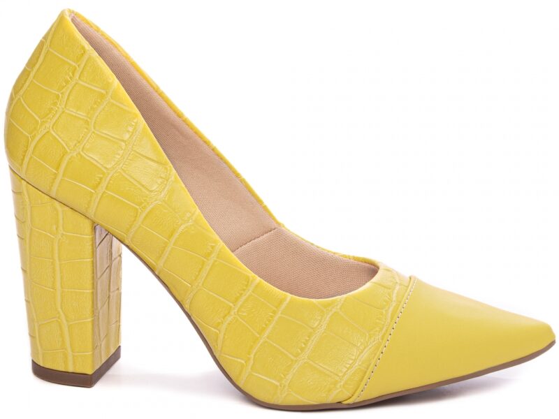 scarpin amarelo salto 9cm napa | VitriNerm