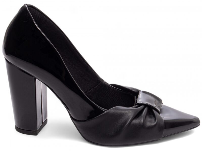 scarpin preto salto 9cm verniz | VitriNerm